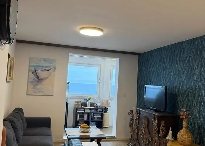 Beachfront Apartment With Panoramic Sea View And Free Parking